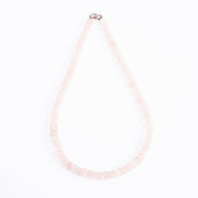 Rose Quartz Oval Beads Necklace 8mm Love Rocks Necklace